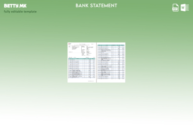 Модерен стил Шаблон за збор страници за извод од банка во Индија Бандхан 1